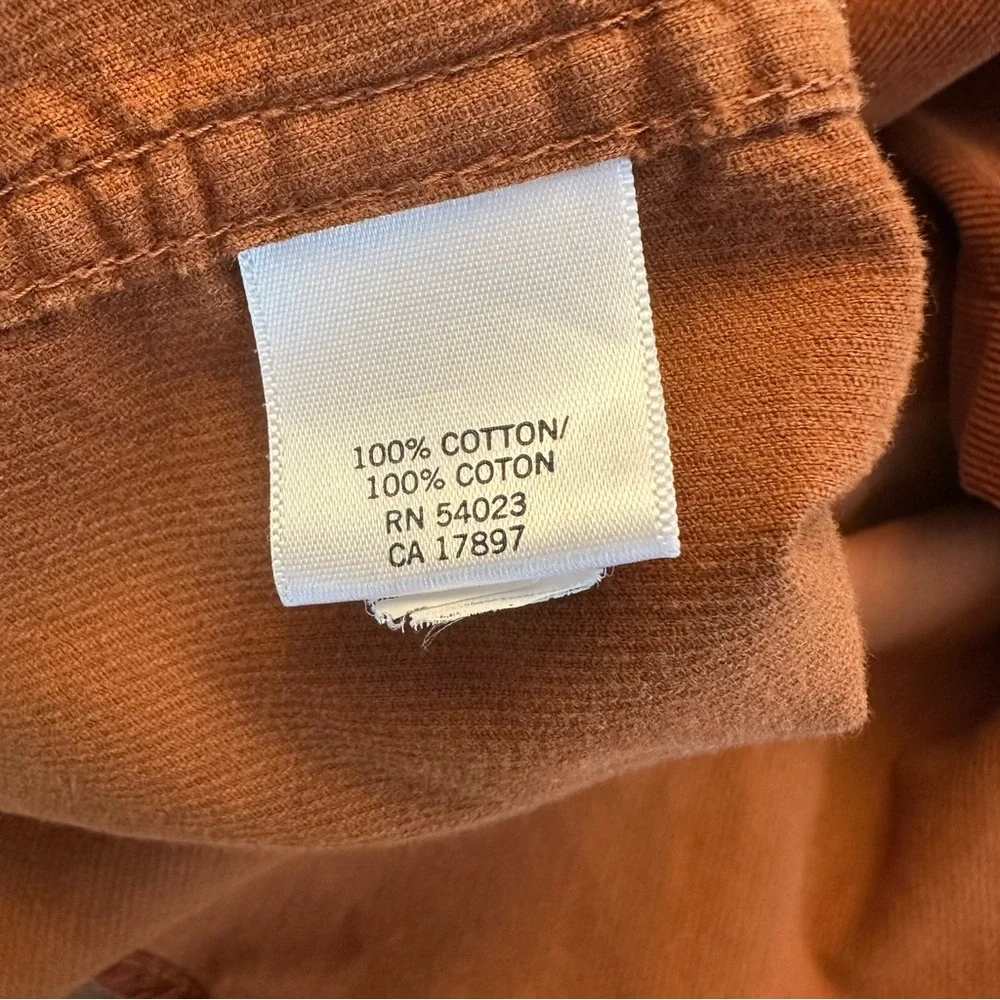 Banana Republic Pearl Snap Brown Corduroy Shirt, Size XL, Western Casual Cotton